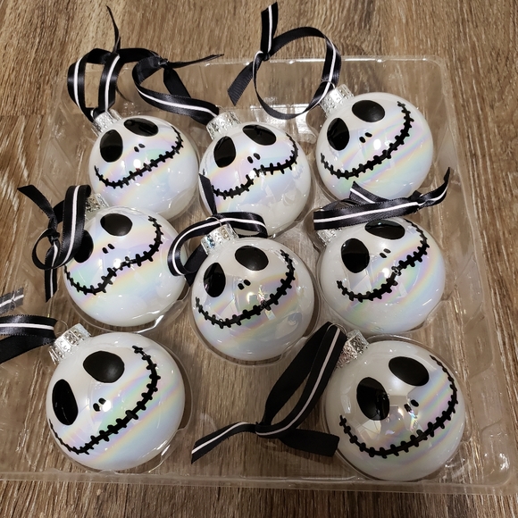 Jack Skellington NBC Iridescent Glass Ornaments - Picture 5 of 5